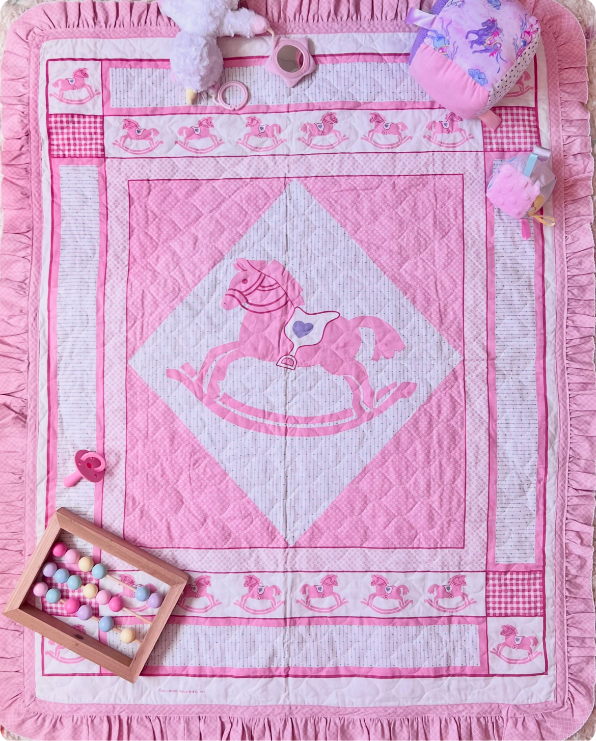 Gingham Rocking Horse Quilt
