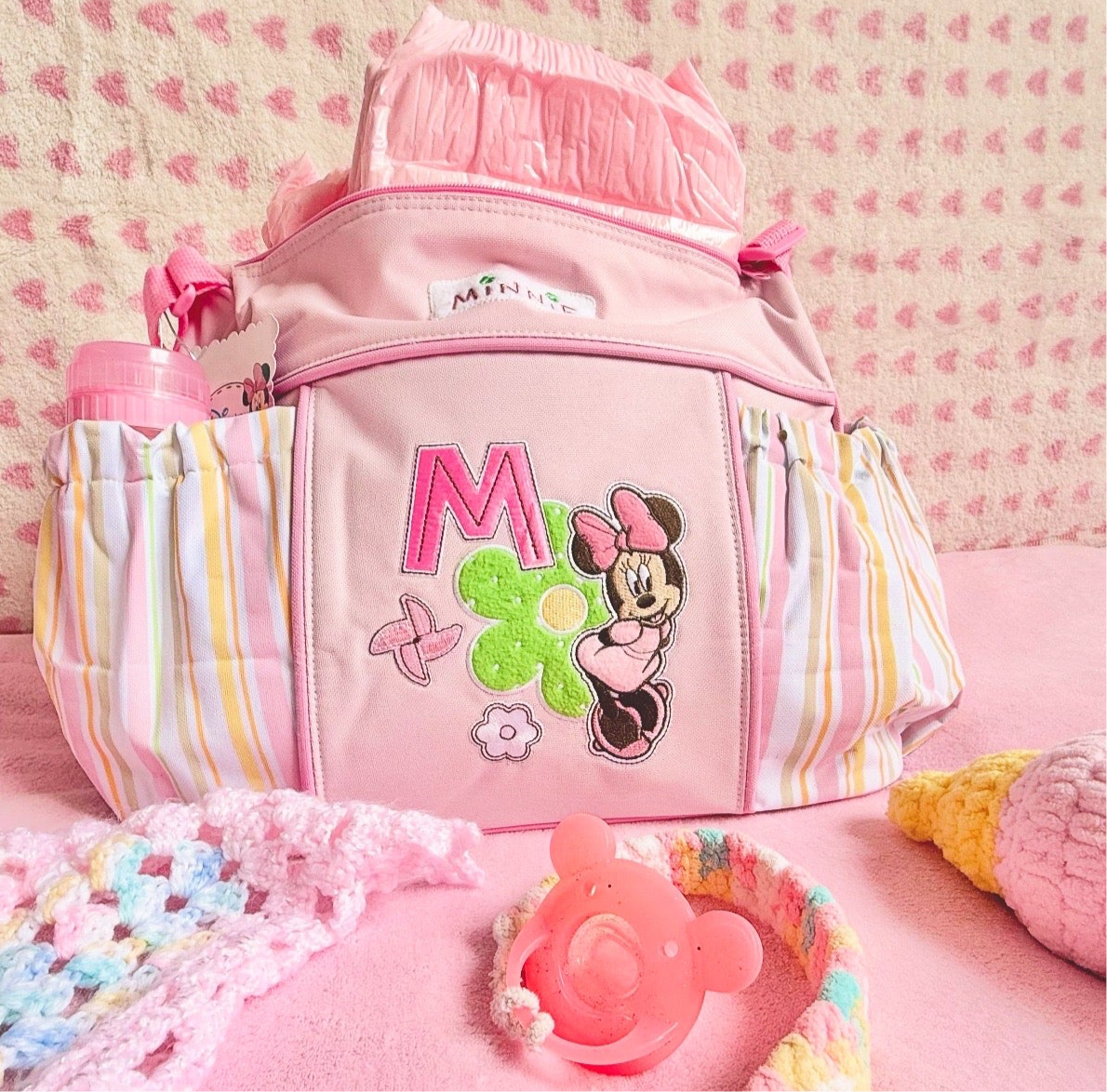 Pink Minnie Mouse Diaper Bag