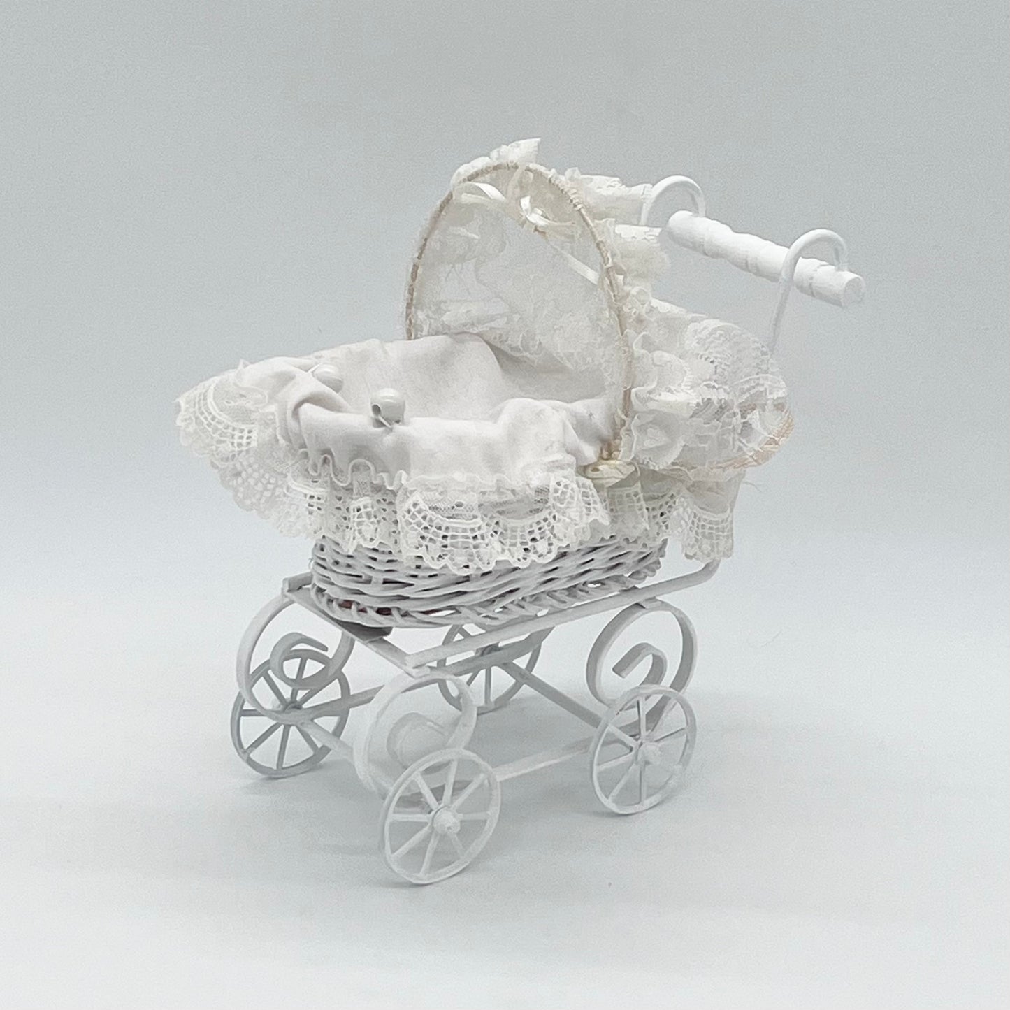 Vintage White Lace Mini Stroller