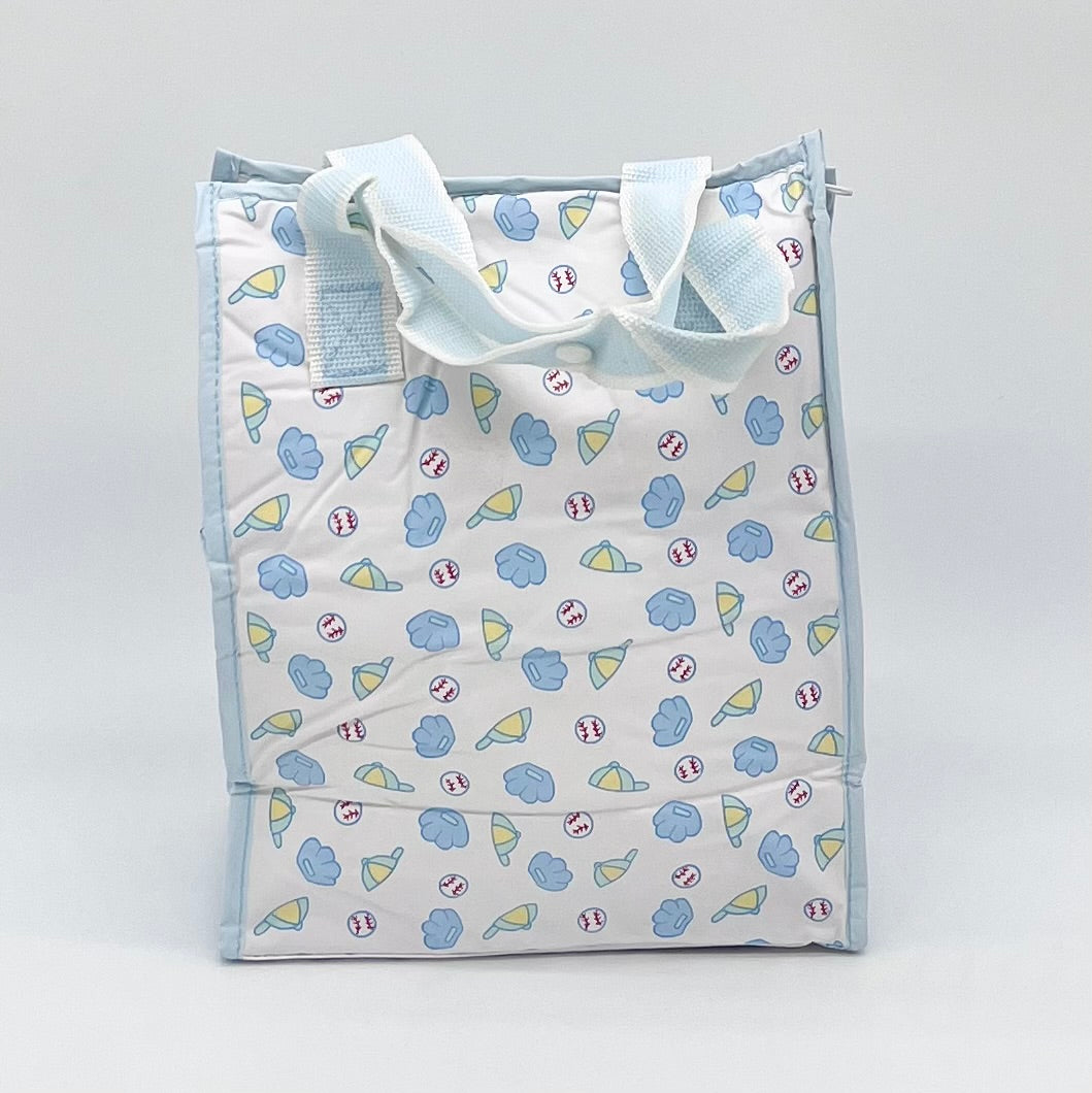 Blue Baseball Diaper Bag With Toy Keys
