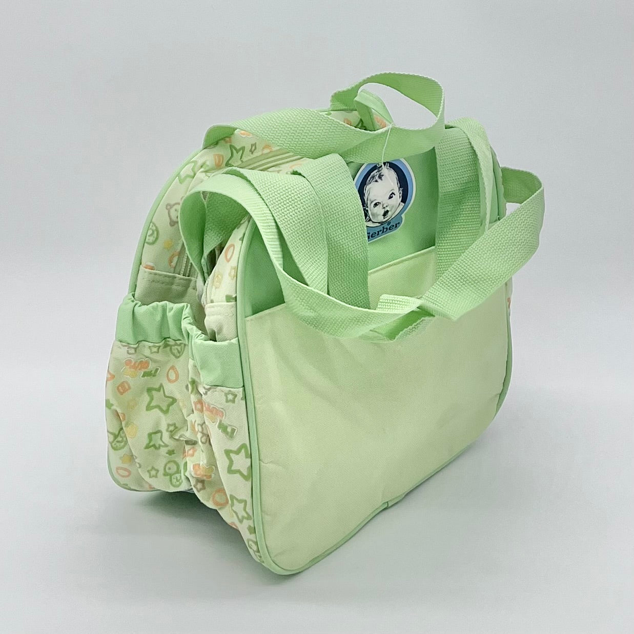 Green Cute As A Button Diaper Bag