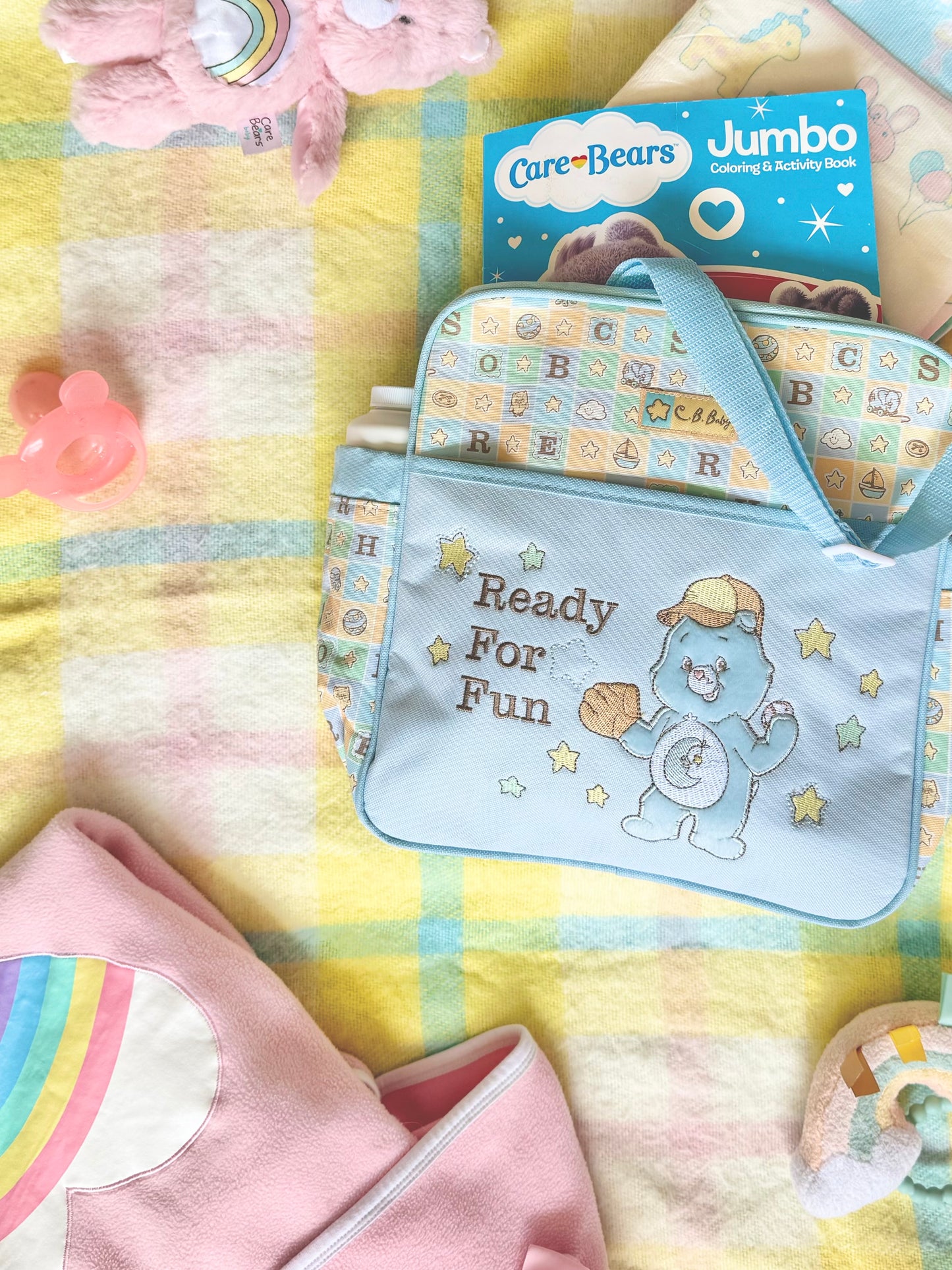 Care Bears Bedtime Bear Baseball Pastel Blue Diaper Bag