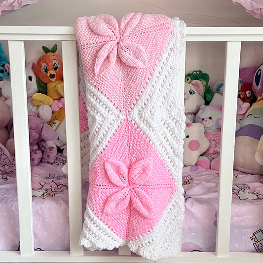 Checkered Floral Inspired Crochet Blanket