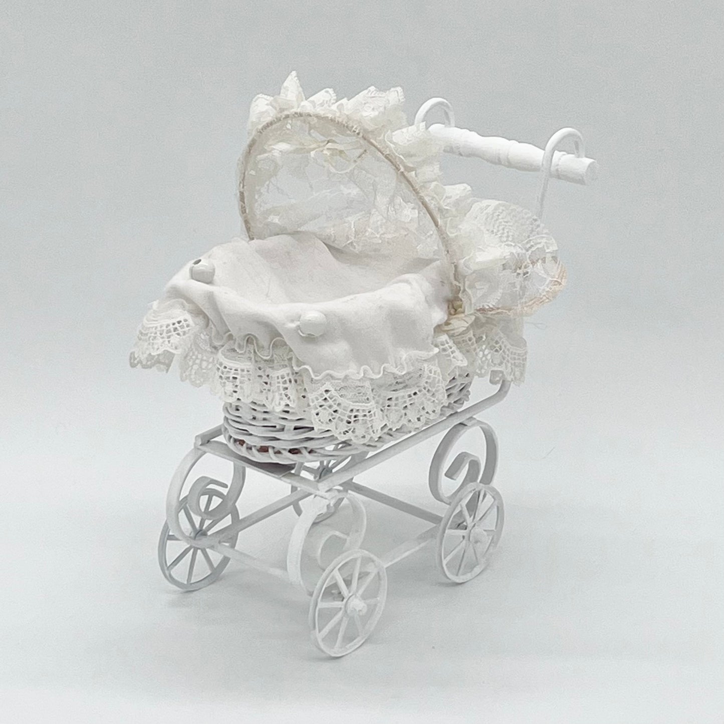 Vintage White Lace Mini Stroller