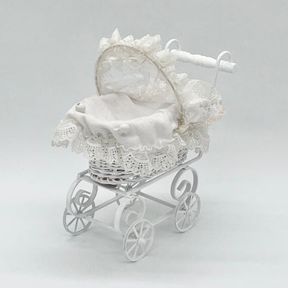 Vintage White Lace Mini Stroller
