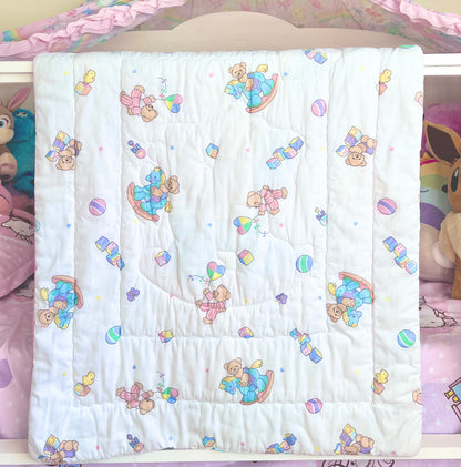 Vintage Pastel Baby Bear Quilt