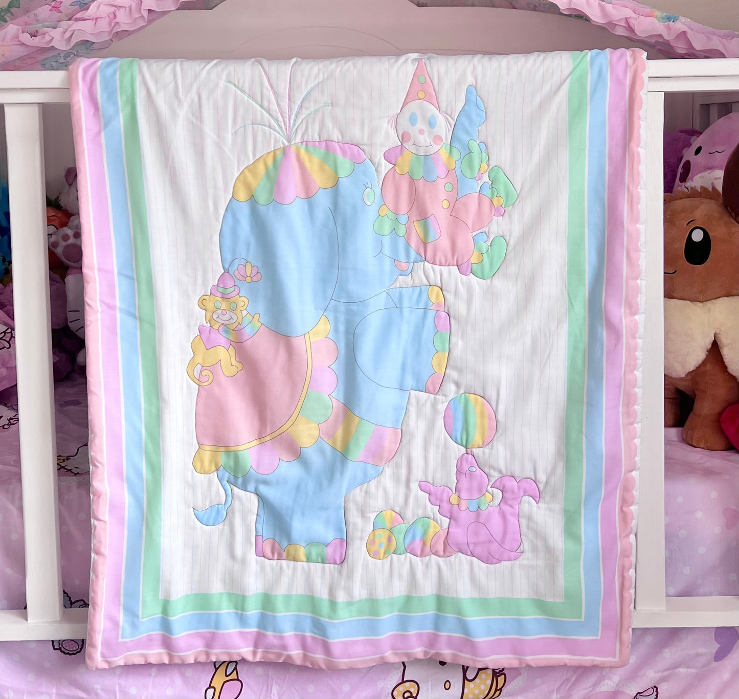 Vintage Pastel Baby Circus Blanket