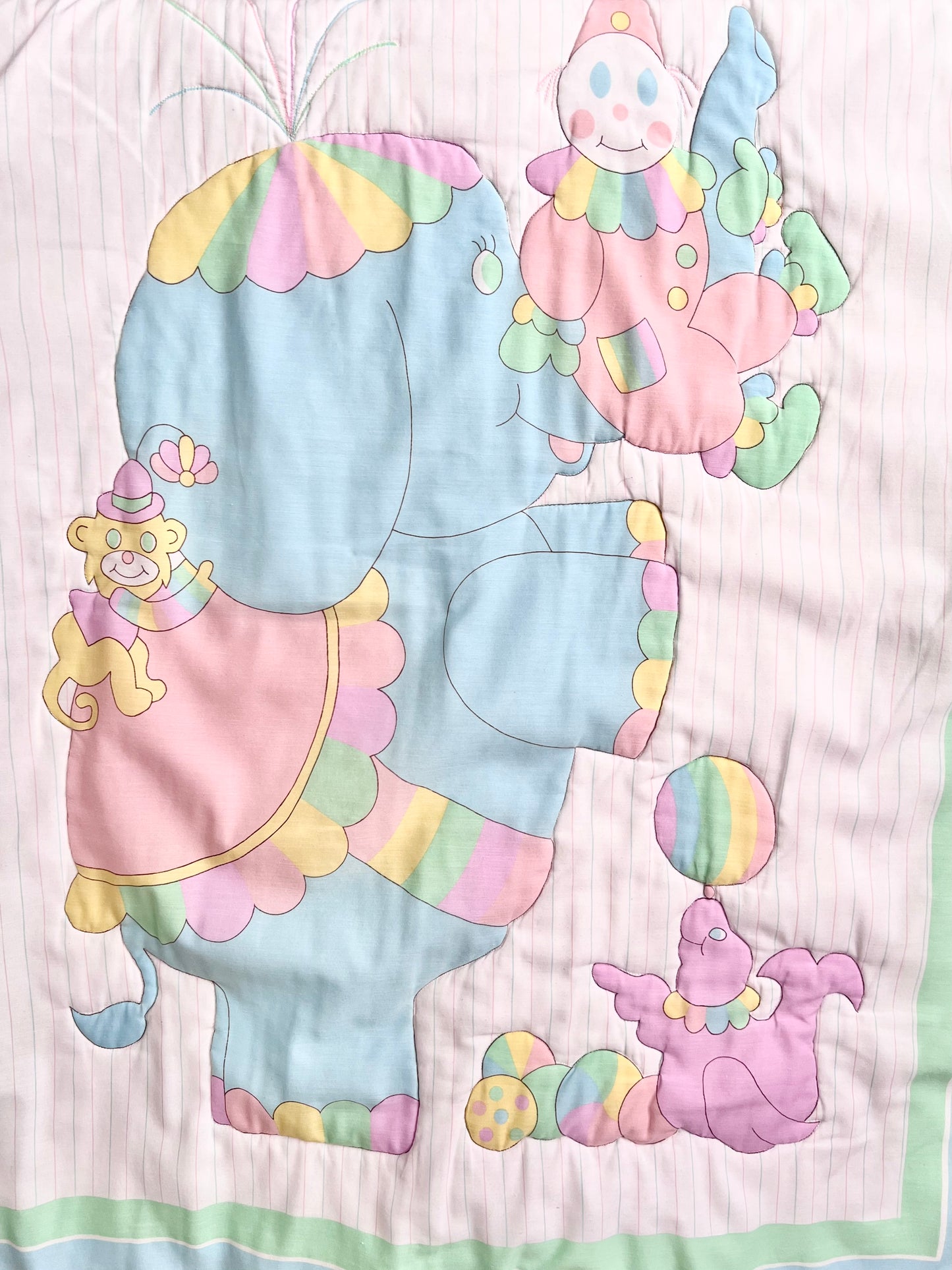 Vintage Pastel Baby Circus Blanket