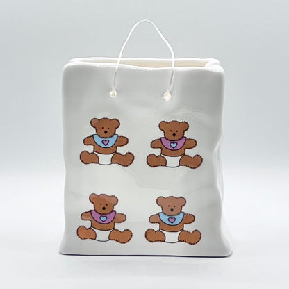 Vintage Teddy Tot Ceramic Tote