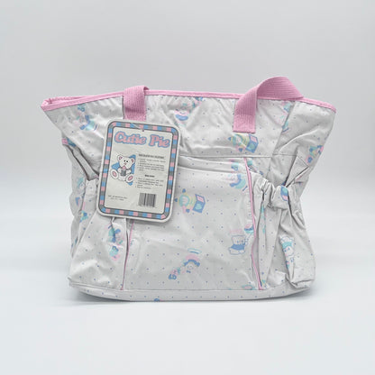 Cutie Pie Pastel Pink & White Circus Diaper Bag