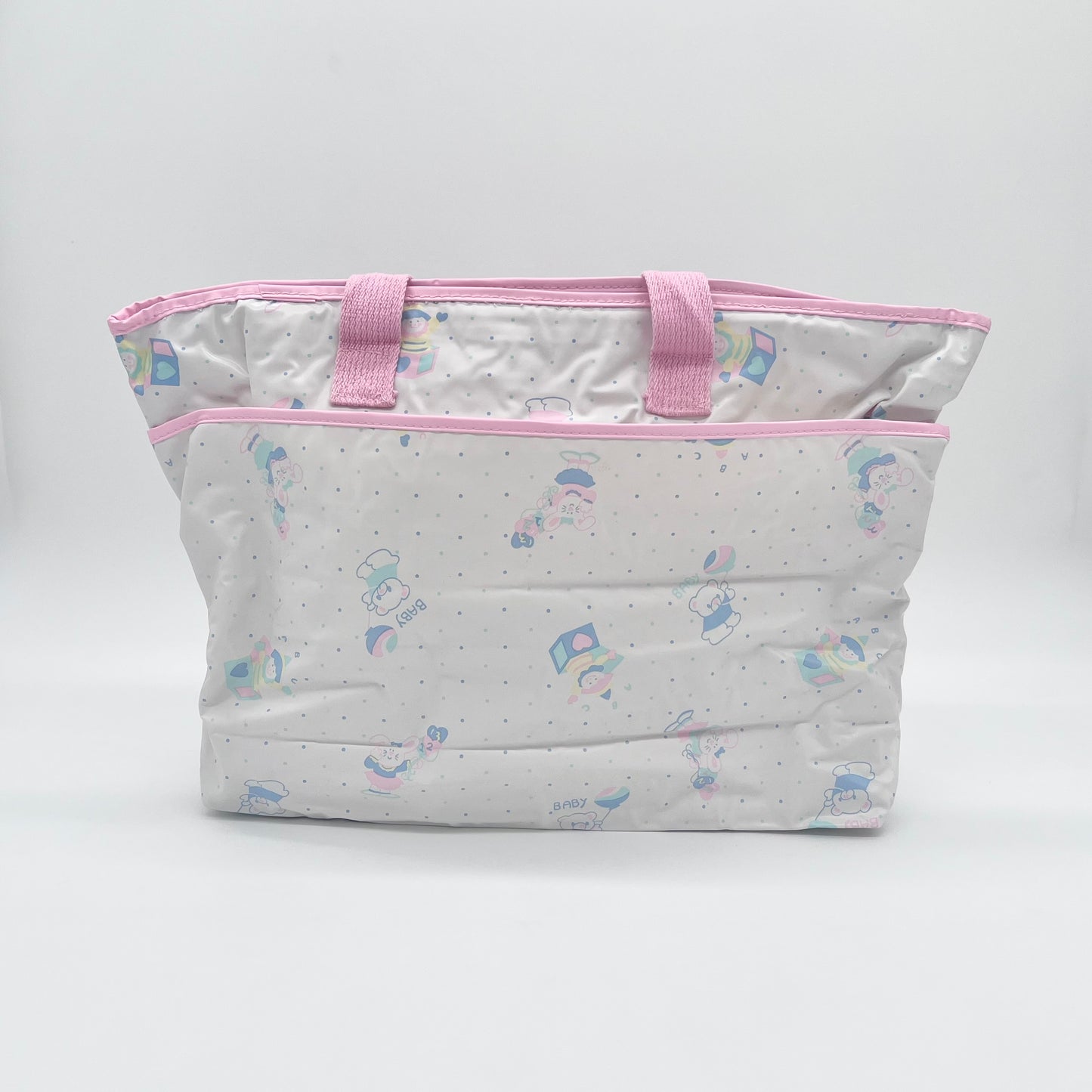 Cutie Pie Pastel Pink & White Circus Diaper Bag