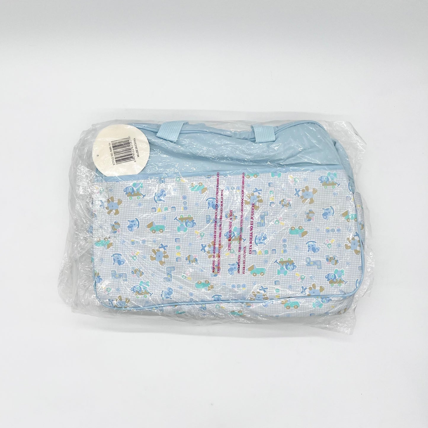 Cutie Pie Pastel Blue Baby Bears Diaper Bag + Extras